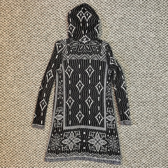 Free People Kai Open Front Pom Pom Tassel Tie Hooded Duster Cardigan - Picture 4 of 14